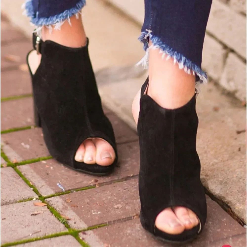NINE WEST SOLE BLOCK HEEL OPEN TOE ANKLE STRAP WOMEN"S SANDAL